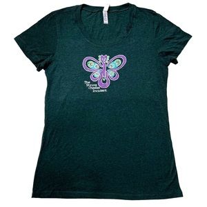 NWOT The String Cheese Incident Band Butterfly Graphic T-Shirt Green Women’s XXL